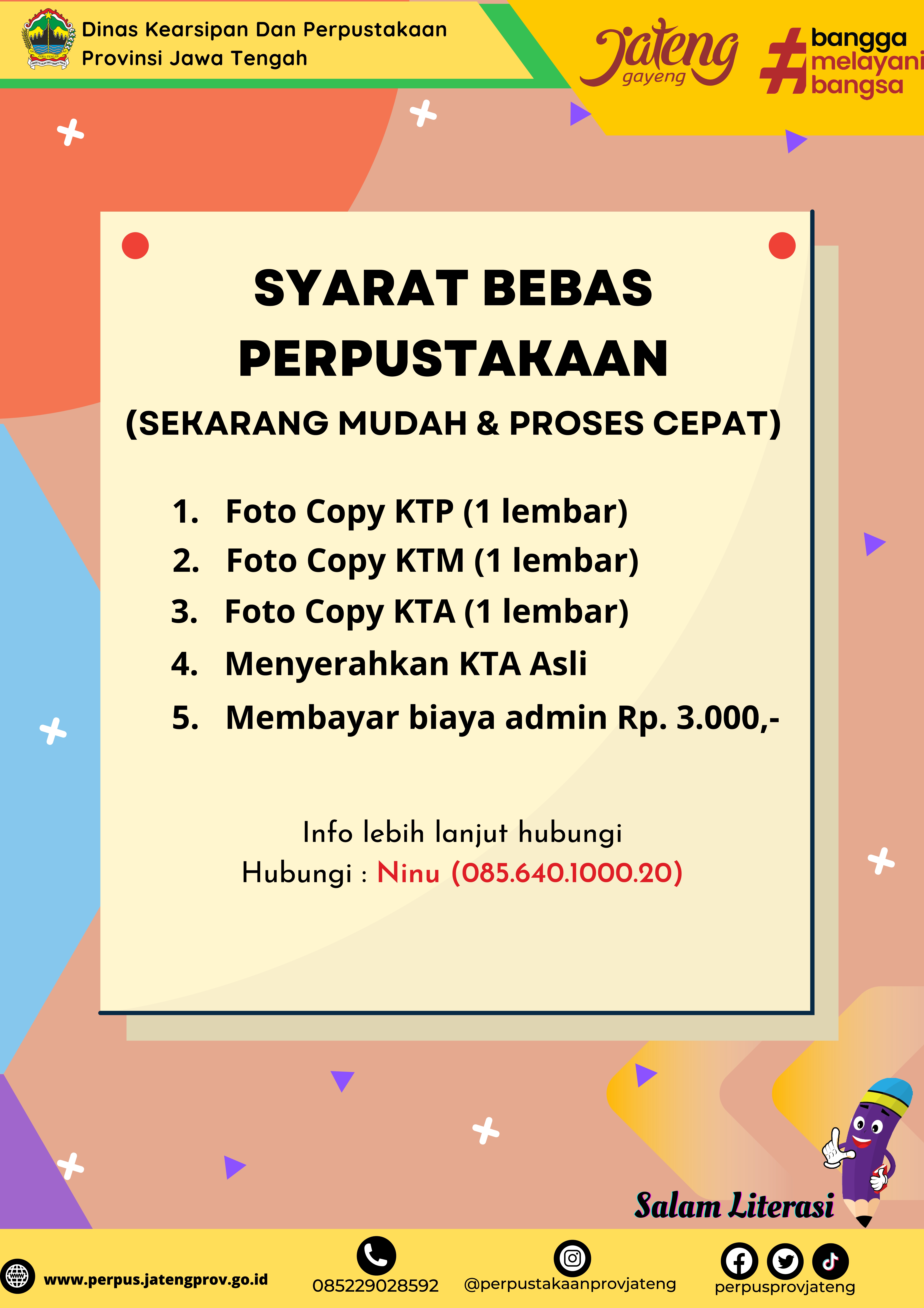 surat bebas perpus rovinsi jateng